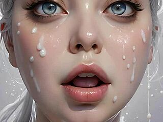 the art of face painting with 100 ai facials 😏