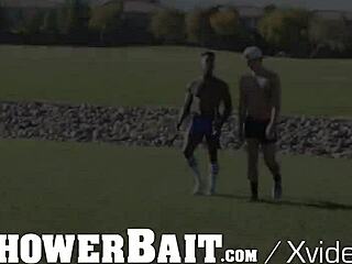 showerbait interracial rough banging in steamy shower