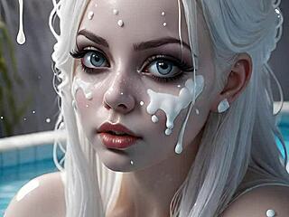 the art of face painting with 100 ai facials 😏