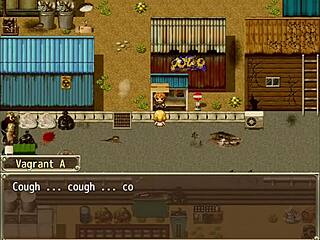 blonde farah trapped on roof, what will happen next in this hentai adventure?