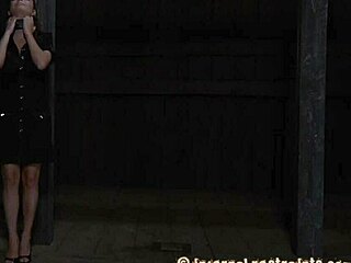 Girlfriend likes to masturbate with a sex toy. She becomes a slave in bdsm session with blowjob.