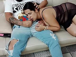 Massage To Stepmother Gets Wild, She Sucks My Dick