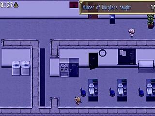 blonde farah trapped on roof, what will happen next in this hentai adventure?