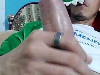 Tall Tattooed Twink Slaps His Good Cock During Exciting Solo Masturbation