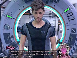 stranded in space, experimenting with a mad scientist's huge creation