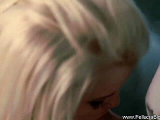 Classy blonde gives deep blowjob!