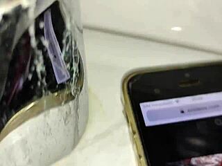 Gardener Discovers Boss's XVideos Page, Masturbates To Her Big Ass Videos In Bathroom