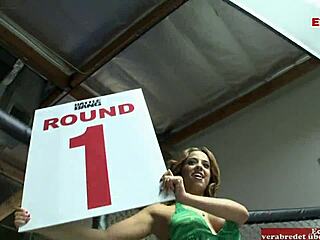 Pierced brunette teen gets massive cumshot on natural tits! 🔥