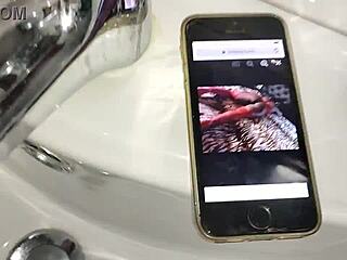 Gardener Discovers Boss's XVideos Page, Masturbates To Her Big Ass Videos In Bathroom