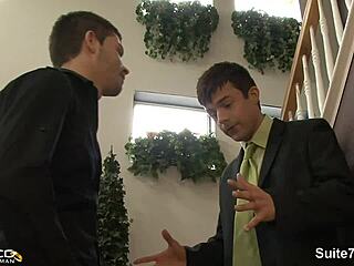 naughty married guy sucks off a gay man at the wedding