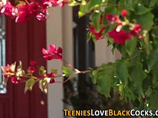 Young Teen Overwhelmed by Monster Black Cock Facial