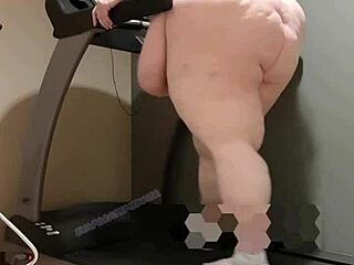 Ssbbw Evaporatedmilker Shows Huge Belly & Ass on Treadmill