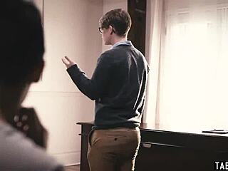 Emo student gets her pussy licked and ass fucked after class