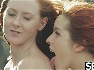 Wow! Hot Redheads Go Wild with Lesbian Sex on Beach