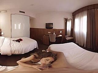 Brunette Fucked Hard In Hotel Room VR Porn With Monster Cock!