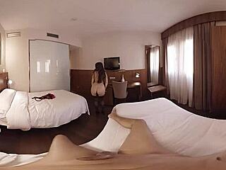 Brunette Fucked Hard In Hotel Room VR Porn With Monster Cock!