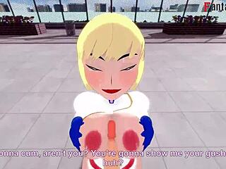 i love watching power girl fuck two super men in this hentai fantasy, it's so hot!