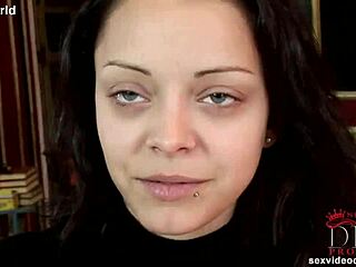 Check out this sexy brunette newcomer in a wild solo casting