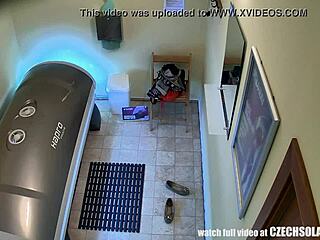 Redhead Teen Teases with Perfectly Shaved Pussy Play