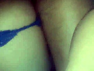 Unfaithful ass in rich thong on all fours