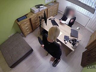 Naughty blonde screws for loan to buy luxury Mercedes car