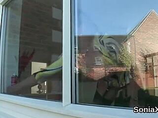 Cheating british milf lady sonia flaunts her massive naturals