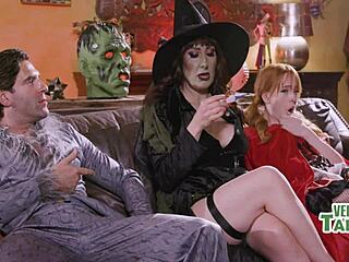 Little Red Riding Hood got caught sneaking around with her stepdad wolf. Halloween got wild!