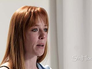 wholesome redhead madi collins hints at petite charms in casting.