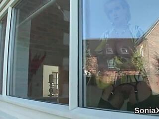 Cheating british milf lady sonia flaunts her massive naturals