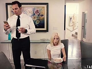 Stepdad fucks stepdaughter's friend Jessa Rhodes in office