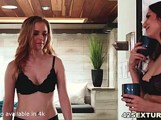 hey, check ali novak drilling april snow with a strap on, so hot