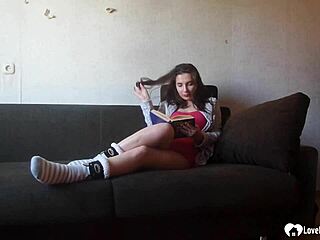 spycam catches stepsister pleasuring her tight pussy