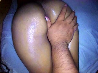 Giving erotic massage to stepsister, teasing her wet slit