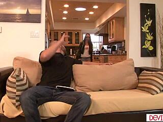 teen babysitter seduces boss with blowjob