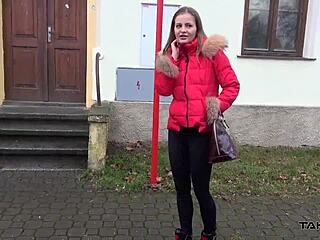 Czech Babe's Perfect Ass Grinds His Hard Cock in Car