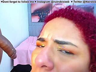 Sucking DEEP and FAST on that MONSTER COCK!!