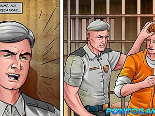 Behind bars, they search virgin ass and find surprise