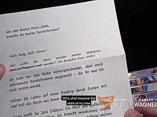 Slut Julia's Pussy Licked in Public MILF Casting with Wolfwagner