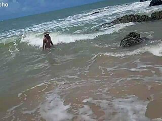 Yuri gaucho couple enjoys nudist beach paradise