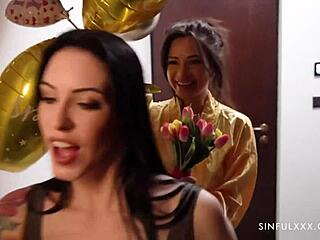 Scarlett Alexis And Anna De Ville's Intense Lesbian Climax