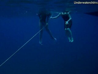 Petite Spanish Babes Rock Tenerife Sea Bikini Show