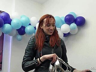 German Scout - Skinny Freckled Redhead Luna Thurman Picked Up for Rough Casting Fuck