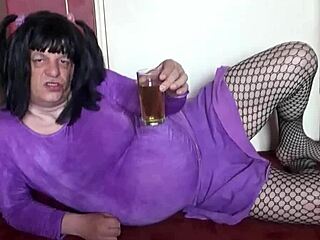 Bisexual crossdresser wants to be your pee slut so he can swallow it while you are watching him