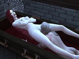 The Vampire Mistress Dominates Teen in Sims 4 Cosplay Clash. Rough Action Unfolds in Wild Scene.