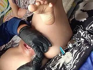 Catholic Teacher Explores Deep Anal in Homemade Session