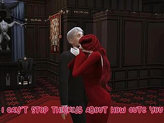 The Vampire Mistress Dominates Teen in Sims 4 Cosplay Clash. Rough Action Unfolds in Wild Scene.