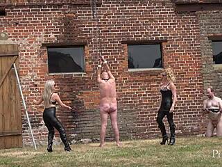 miss suzanna maxwell and miss courtney dominate their talkative bdsm slave