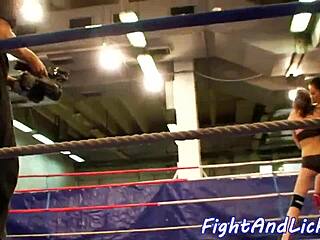 Lesbian Domina Wrestles Pretty Babe In Intense Fight!