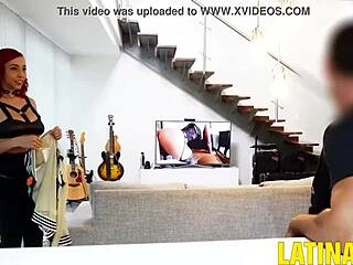 Latina Redhead Deepthroats Big Cock Then Gets Anal Cumshot