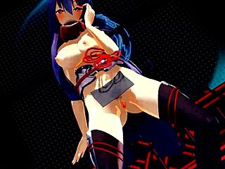 Mmd Girl Dances Sensually in Anime Hentai Style.